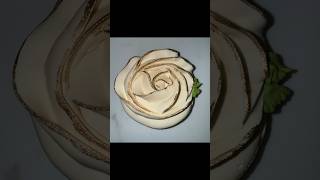 Beautiful Gold tipped Royal icing rose 🌹 [upl. by Khai]