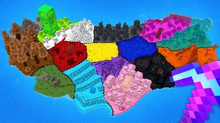 I Built an EVERY COLOUR Island in Minecraft Hardcore [upl. by Abbott]