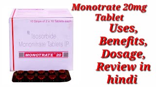 Monotrate 20mg Tablet  Isosorbide Mononitrate Tablet  Monotrate 20 Tablet Uses Benefits Dosage [upl. by Nahgeam960]