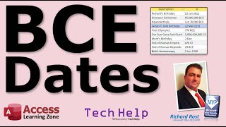 How to Handle BCE Dates in Microsoft Access Dates BCECE or BCAD Useful for Very Old Dates BC [upl. by Barnabe154]