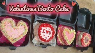 Valentines Bento Cake Ideas ll Lunch Box Cakes ll Mini Cakes [upl. by Merl]