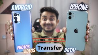 How to Transfer Data Android to iPhone amp iPhone to Android  Photos Videos amp Data Free in 2022 [upl. by Eluj271]