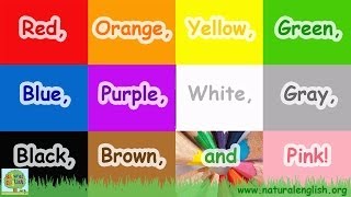 The Colors Song  Learn the Colors  Colours  LEARN ENGLISH with Natural English  LEARN VOCABULARY [upl. by Bodrogi]