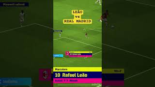 LEÃO GOAL vs REAL MADRID shorts video gaming gamer efootball acmilan realmadrid leão calcio [upl. by Skrap]