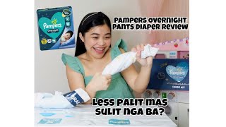 Pampers Overnight Pants Diaper Review  Mommy Janelle [upl. by Eisseb]