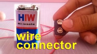 how to make 9v battery connector easy way [upl. by Eenad413]