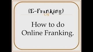 Online Franking [upl. by Aket950]