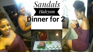 Dinner date at Kimonos Sandals Halcyon  StLucia  ShaniceLouis [upl. by Revilo]