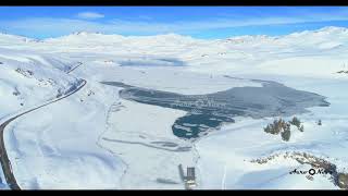 Laguna del Maule congelada Chile 4K Dron AERONOVA Imágenes Aéreas [upl. by Jarlathus718]