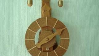 Black Forest Wooden clock with verge amp Foliot escapement [upl. by Atteoj331]