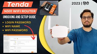 Tenda N301 Wireless Router WiFi Name amp Password Change  Complete Video  2023  Hindi [upl. by Eimrots]