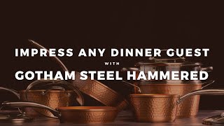 Impress Any Dinner Guest With Gorgeous Hammered Cookware By Gotham Steel [upl. by Yeltihw]