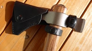 Lederscheide für das CRKT Woods Chogan THawk Tutorial [upl. by Nednal]