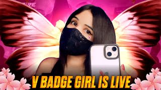 V Badge Girl Is Live 😈🗿 ❤ FFLOVERZONE Free Fire Live ff freefire sooneeta ffloverzone [upl. by Llerreg525]