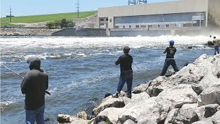 Catching Striper Blue Catfish Gars Paddlefish and Crappie in The Spillway EP 89 [upl. by Bone]