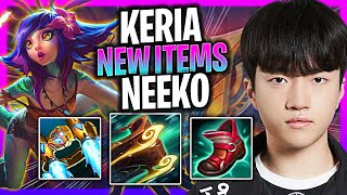 KERIA IS A GOD WITH NEEKO WITH NEW ITEMS  T1 Keria Plays Neeko Support vs Maokai Season 2024 [upl. by Sadnalor]