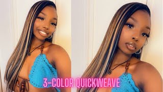 SUPER PROTECTIVE 3COLOR QUICKWEAVE TUTORIAL  ft ORGANIQUE MASTERMIX [upl. by Helali]