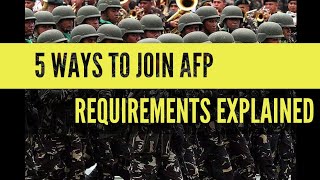 🔴5 WAYS TO JOIN THE AFP PAANO MAGAPPLY PART 1 [upl. by Rentsch458]