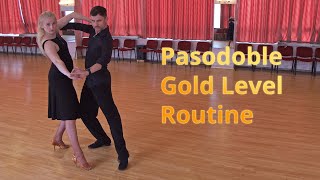 Paso Doble Gold Level Choreography  Drag Syncopated Separation [upl. by Ardehs98]