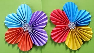 How To Make a Flower With Colour Paper Easy amp Simple  Easy Paper Flower tutorial [upl. by Sayce592]