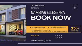 Nambiar Ellegenza  Luxury Villas in Bangalore [upl. by Xylon]