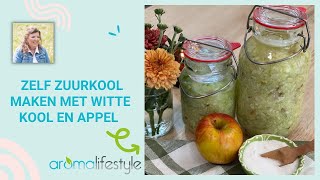 Zelf zuurkool maken met appel makkelijk en milder van smaak [upl. by Leahcimrej]