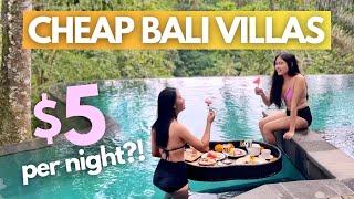 Top 5 Best Affordable Villas in Bali  Budget Travel Guide  Prices amp Costs 2024 [upl. by Wells]