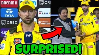 quotI Was Surprisedquot Conway Reacts to IPL Final Player of the Match Award  Devon Conway CSK News Fact [upl. by Mettah181]