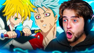 MELIODIS IS BROKEN Seven Deadly Sins Episode 15 Reaction [upl. by Ahsimit]