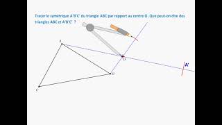 Symétrie centrale AP 3ème N°3 [upl. by Engle]