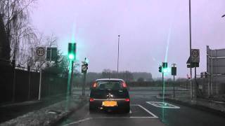 Driving Along Tudor Way amp Bromyard Road A44 Worcester Worcestershire UK 10th February 2012 [upl. by Hilton825]