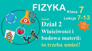 Fizyka klasa 7 dział 2 Właściwości i budowa materii  to trzeba umieć cz 12 [upl. by Oriaj]