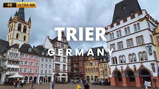 4K walking tour Trier city center  Porta Nigra  Germany 🇩🇪 [upl. by Eliam]