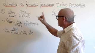 LIMITES DE FUNCIONES FRACCIONARIAS POR FACTORIZACION EJERCICIO 1 2 DE 10 [upl. by Konopka]