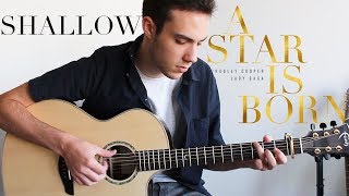 Shallow  Lady Gaga Bradley Cooper Fingerstyle Guitar Cover A Star Is Born [upl. by Rriocard]