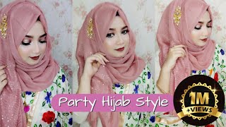 Party Hijab Style  পার্টি হিজাব স্টাইল  Hijab Style By Nipa  Beauty Reflect By Nipa [upl. by Acemat455]