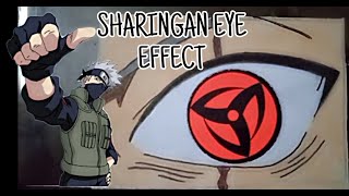 How to make sharingan effect eye totorial [upl. by Yeldud]