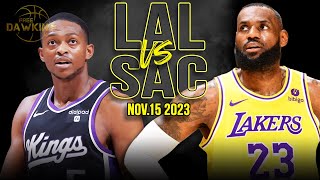 Los Angeles Lakers vs Sacramento Kings Full Game Highlights  Nov 15 2023  FreeDawkins [upl. by Nayt]