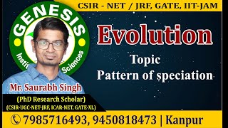 Pattern of speciation  Evolution  by Saurabh Singh Life sciences CSIR NET JRF DBT UGC [upl. by Julius]