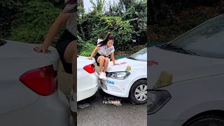 This woman driving skills are…😱 shortsvideo [upl. by Ahtiekal]