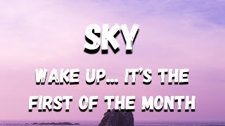 Playboi Carti  Sky Lyrics Wake up Its the first of the month [upl. by Akitnahs474]