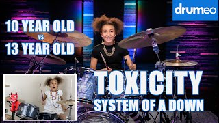 Toxicity  10 year old VS 13 year old Nandi  Drumeo  System of a Down [upl. by Venterea]