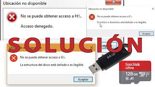 SOLUCIÓN Reparar USB o SD Dañado  RECUPERA tus Archivos y Fotos [upl. by Ayar108]