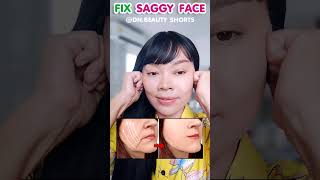 ONLY 1 EXERCISE  FIX SAGGY FACE AND DROOPY CHEEKS [upl. by Clovah]