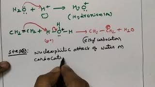 HYDRATION OF ETHENE TO FORM ETHANOLMECHANISM👍 [upl. by Coryden]