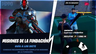 CONTRATA A UN PERSONAJE Y VIAJA 1000 METROS CON ÉL  TODAS LAS MISIONES DE LA FUNDACIÓN  FORTNITE [upl. by Gay962]