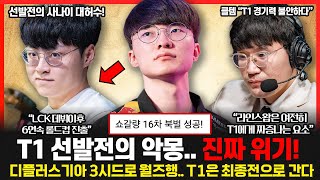 T1 롤드컵 진출 실패 위기 클템 quot제우스가 탱하면 맛이 안산다quot 올해 4명이 계약 만료되는 제오페구케의 운명은 롤이슈 붐바야 [upl. by Lehman]