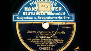 Szreter Karol Flügel  Dr Weißmann und Orchester  Zweite ungarische Rhapsodie [upl. by Starla231]