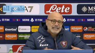 NapoliSalernitana 41 23122 conferenza stampa Stefano Colantuono [upl. by Ehcram]