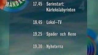 TV4  Closedownavslutning 19950723 [upl. by Ettennaej]